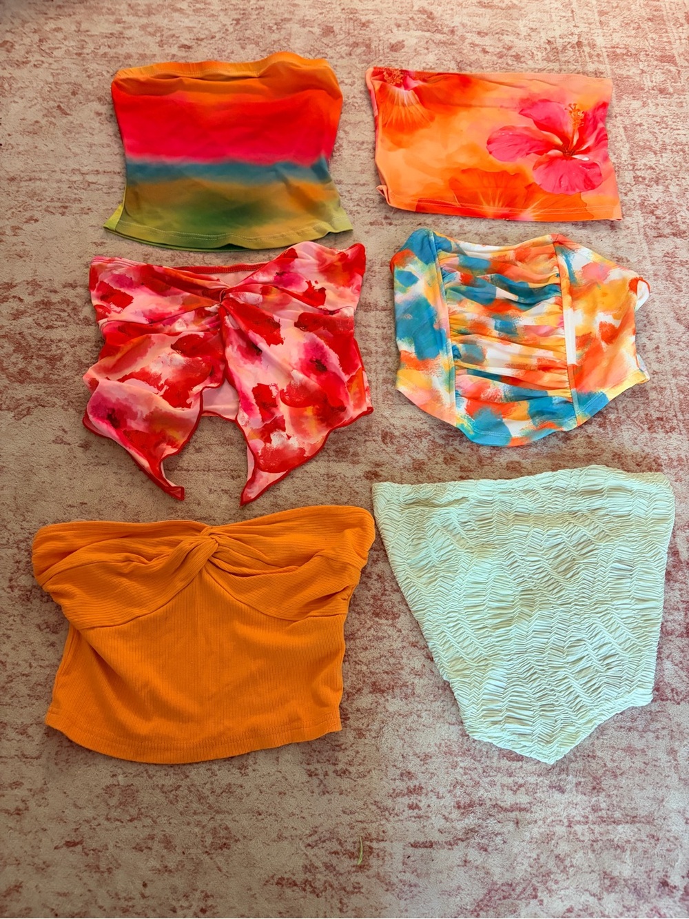 SHEIN six pack of colorful tube tops